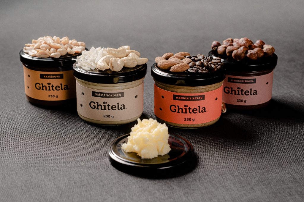 Produktová řada ořechových krémů Ghítela®.